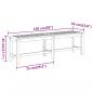 Preview: Gartenbank 150x35x45 cm Massivholz Akazie