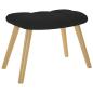 Preview: Schaukelsessel mit Hocker Schwarz Stoff