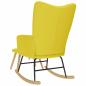 Preview: Schaukelstuhl mit Fußhocker Stoff Hellgelb
