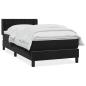 Preview: ARDEBO.de - Boxspringbett mit Matratze Schwarz 90x220 cm Samt