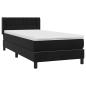 Preview: Boxspringbett mit Matratze Schwarz 90x220 cm Samt