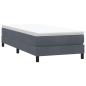 Preview: ARDEBO.de - Boxspringbett ohne Matratze Dunkelgrau 90x210 cm Samt