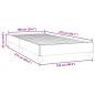 Preview: Boxspringbett ohne Matratze Schwarz 100x210 cm Samt