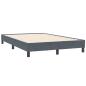 Preview: Boxspringbett ohne Matratze Dunkelgrau 120x210 cm Samt