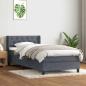 Preview: Boxspringbett mit Matratze Dunkelgrau 80x220 cm Samt