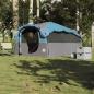 Preview: Tunnel-Familienzelt 6 Personen Blau Wasserdicht