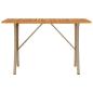 Preview: Gartensofa 3-Sitzer mit Kissen & Tisch Beige Poly Rattan