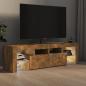 Preview: TV-Schrank mit LED-Leuchten Räuchereiche 140x36,5x40 cm