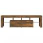 Preview: TV-Schrank mit LED-Leuchten Räuchereiche 140x36,5x40 cm