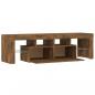 Preview: TV-Schrank mit LED-Leuchten Räuchereiche 140x36,5x40 cm