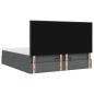 Preview: Ottoman-Bett mit Matratze & LEDs Dunkelgrau 180x200 cm Stoff