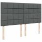 Preview: Ottoman-Bett mit Matratze & LEDs Dunkelgrau 180x200 cm Stoff