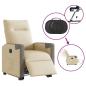 Preview: Relaxsessel mit Aufstehhilfe Elektrisch Creme Stoff