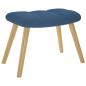Preview: Schaukelsessel mit Hocker Blau Stoff
