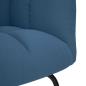 Preview: Schaukelsessel mit Hocker Blau Stoff