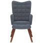 Preview: Relaxsessel mit Hocker Dunkelgrau Samt
