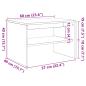Preview: TV-Schrank Schwarz Eichen-Optik 60x40x40 cm Holzwerkstoff