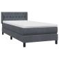 Preview: Boxspringbett mit Matratze Dunkelgrau 90x220 cm Samt