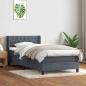 Preview: Boxspringbett mit Matratze Dunkelgrau 90x220 cm Samt