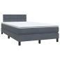 Preview: Boxspringbett mit Matratze Dunkelgrau 120x220 cm Samt