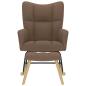 Preview: Schaukelsessel mit Hocker Braun Stoff