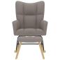 Preview: Schaukelsessel mit Hocker Taupe Stoff