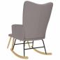 Preview: Schaukelsessel mit Hocker Taupe Stoff