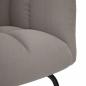 Preview: Schaukelsessel mit Hocker Taupe Stoff