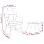 Preview: Schaukelsessel mit Hocker Taupe Stoff