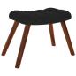 Preview: Relaxsessel mit Hocker Schwarz Samt