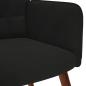Preview: Relaxsessel mit Hocker Schwarz Samt
