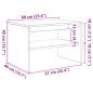 Preview: TV-Schrank Braun Eichen-Optik 60x40x40 cm Holzwerkstoff