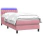 Preview: Boxspringbett mit Matratze Rosa 80x220 cm Samt