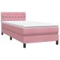 Preview: Boxspringbett mit Matratze Rosa 80x220 cm Samt