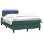 Preview: Boxspringbett mit Matratze Dunkelgrün 120x220 cm Samt