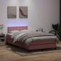 Preview: ARDEBO.de - Boxspringbett mit Matratze Rosa 120x220 cm Samt