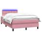 Preview: Boxspringbett mit Matratze Rosa 120x220 cm Samt