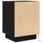 Preview: Nachttisch mit LED-Leuchten Schwarz 38x34x50 cm