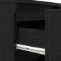 Preview: Nachttisch mit LED-Leuchten Schwarz 38x34x50 cm