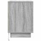 Preview: Nachttisch mit LED-Leuchten Grau Sonoma 38x34x50 cm