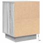 Preview: Nachttisch mit LED-Leuchten Grau Sonoma 38x34x50 cm