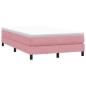 Preview: ARDEBO.de - Boxspringbett ohne Matratze Rosa 120x210 cm Samt