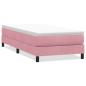Preview: Boxspringbett ohne Matratze Rosa 100x210 cm Samt