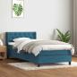 Preview: Boxspringbett mit Matratze Dunkelblau 80x220 cm Samt