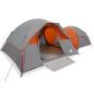 Preview: Campingzelt 5 Personen Grau und Orange Wasserdicht