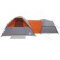 Preview: Campingzelt 5 Personen Grau und Orange Wasserdicht