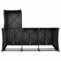 Preview: Gartensofa mit Liegefunktion Kissen L-Form Schwarz Poly Rattan