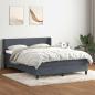 Preview: Boxspringbett mit Matratze Dunkelgrau 140x220 cm Samt