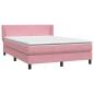 Preview: Boxspringbett mit Matratze Rosa 140x220 cm Samt