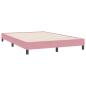 Preview: Boxspringbett mit Matratze Rosa 140x220 cm Samt
